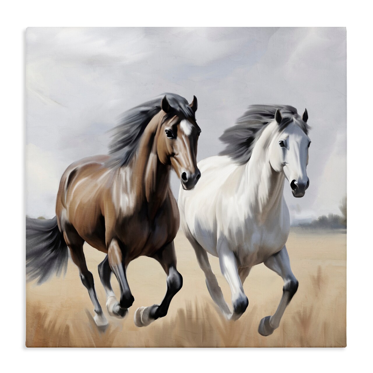 Stupell Industries Wild Run Twin Horses Canvas, design by Kim Allen